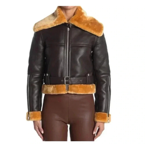 Walter Baker SZ XS Leather Brown Eduardo jacket - Picture 2 of 7